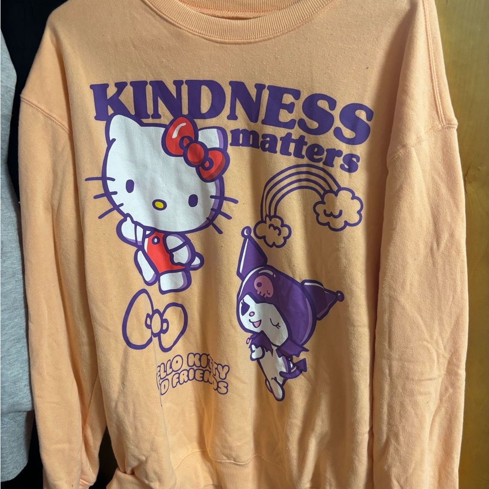 Hello Kitty & Friends “Kindness Matters” Sweatshirt 🍊 L | Rainbow Positivity